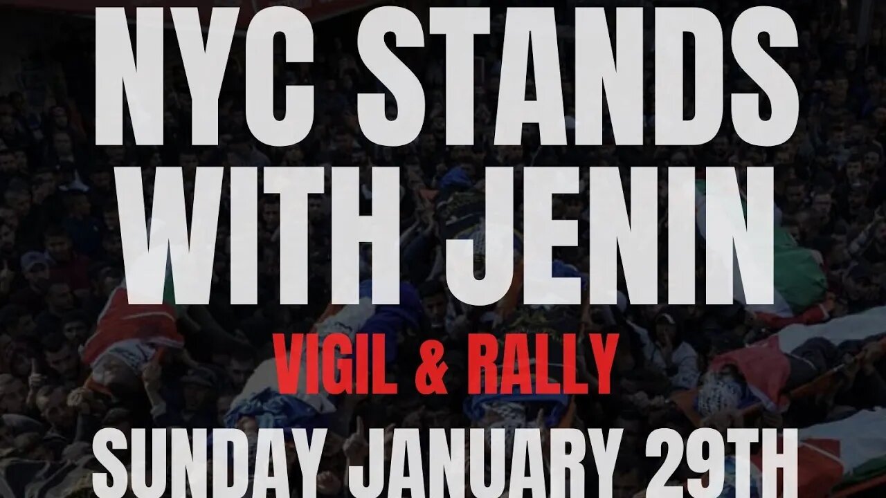 NYC Stands with Jenin Rally 1/29/23