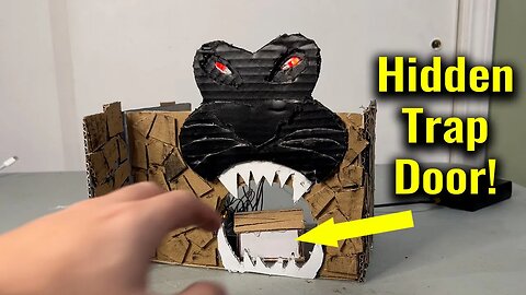 DIY Cardboard Treasure Cove - Motion Activated Trap Door!