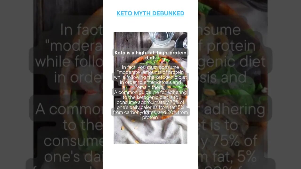 Busted Keto Myth of the Day - Keto is a high-fat, high-protein diet.