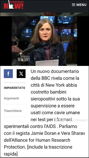 Documentario GUINEA PIG KIDS: “La feroce barbarie dei progetti scientifici del dottor Fauci”