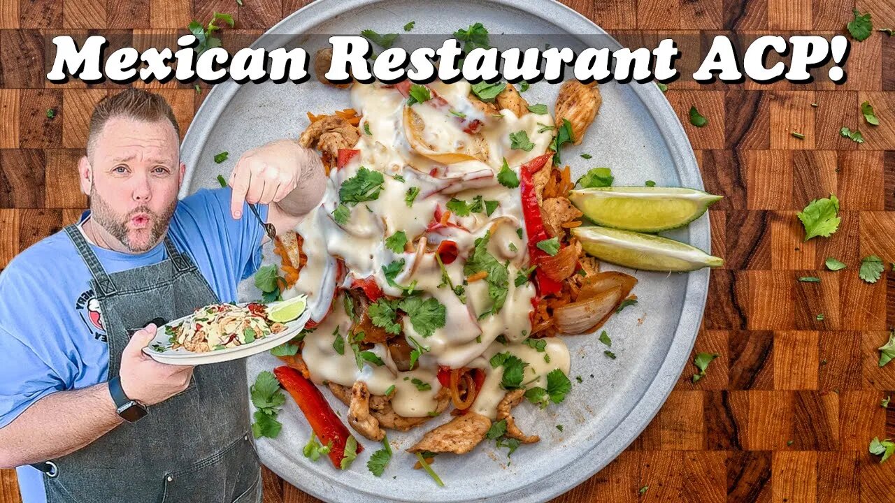 How to Make Mexican Restaurant Style ACP/Arroz Con Pollo with Cheese Sauce on the Blackstone Griddle