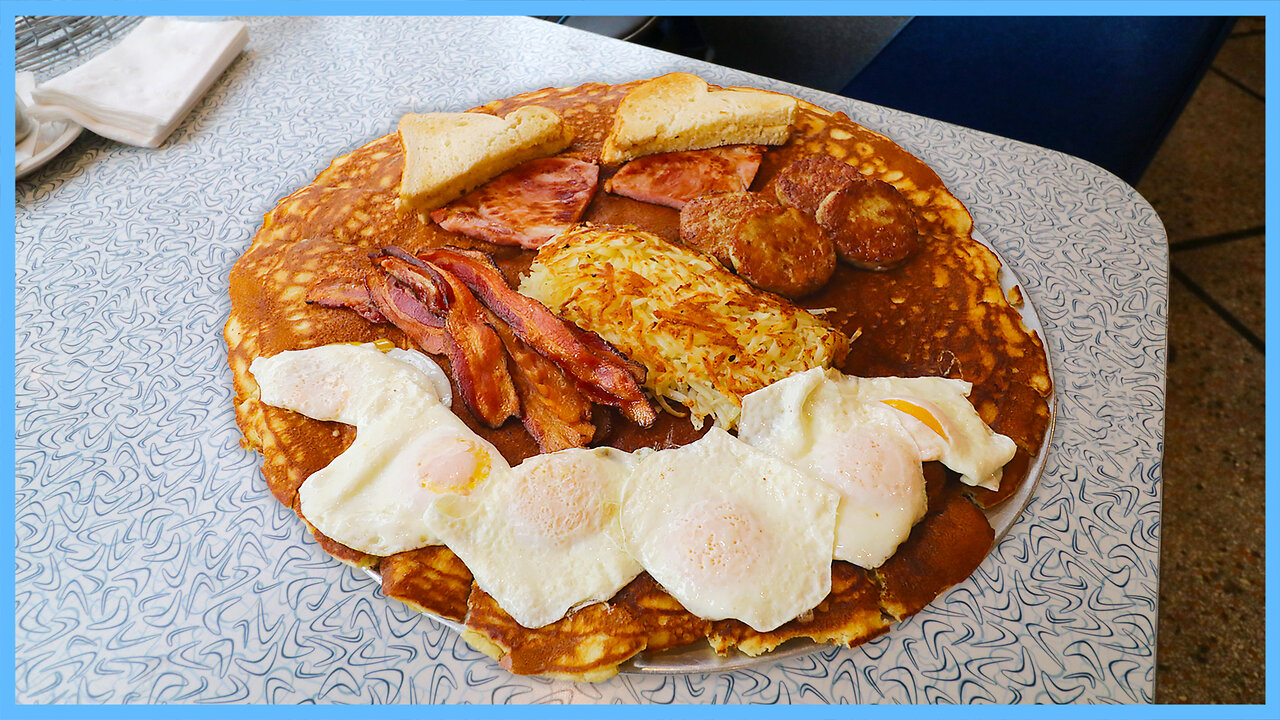 Taking on the BIGGEST Breakfast Pancake Challenge in Minnesota!