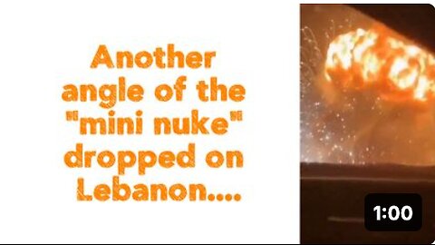 Another angle of the "mini nuke" dropped on Lebanon....