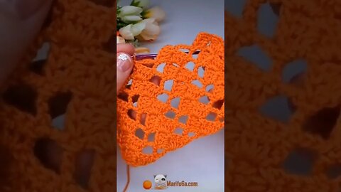 crochet lace stitch #marifu6a #crochet #shorts