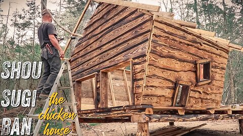 OFF GRID GARDEN & HOBBIT STYLE CHICKEN HOUSE | SHOU SUGI BAN SIDING & TRIM | TIMBER FRAME CABIN
