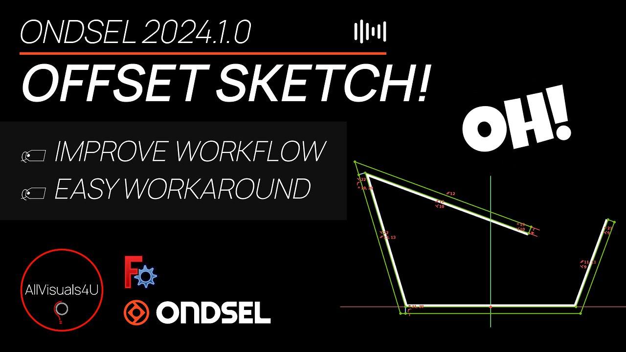 👏 How I Offset Sketch Lines In Ondsel & FreeCAD - FreeCAD Offset Sketch - FreeCAD Construction Line