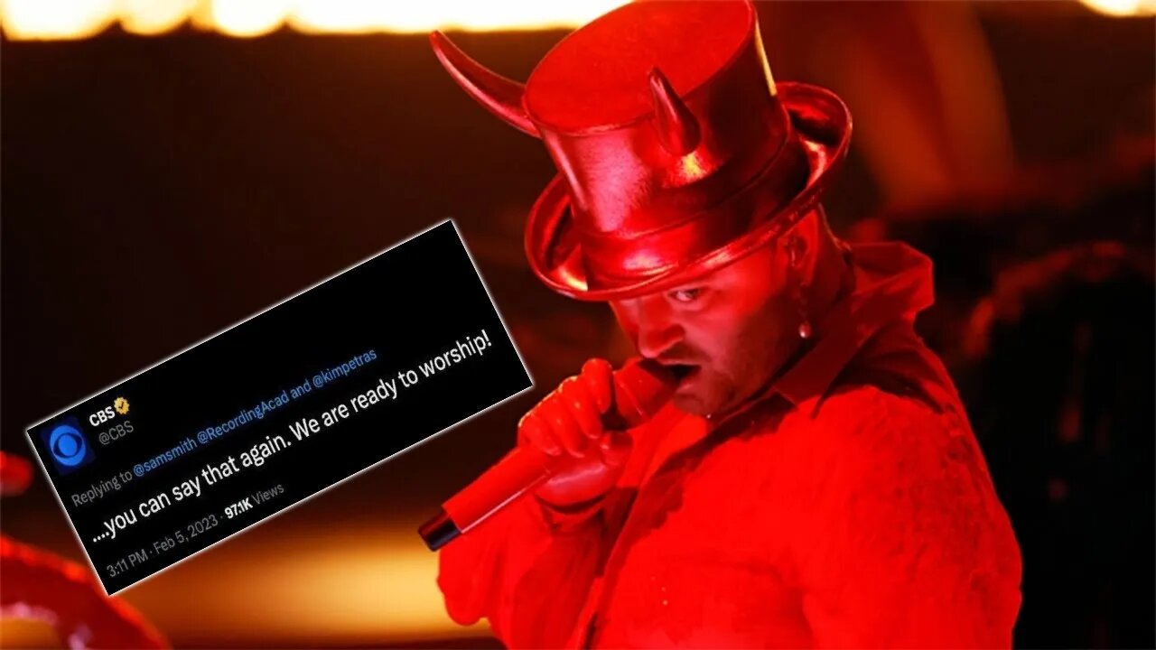 CBS DELETES tweet saying they are ready to WORSHIP at Sam Smith's SATANIC Grammy performance!