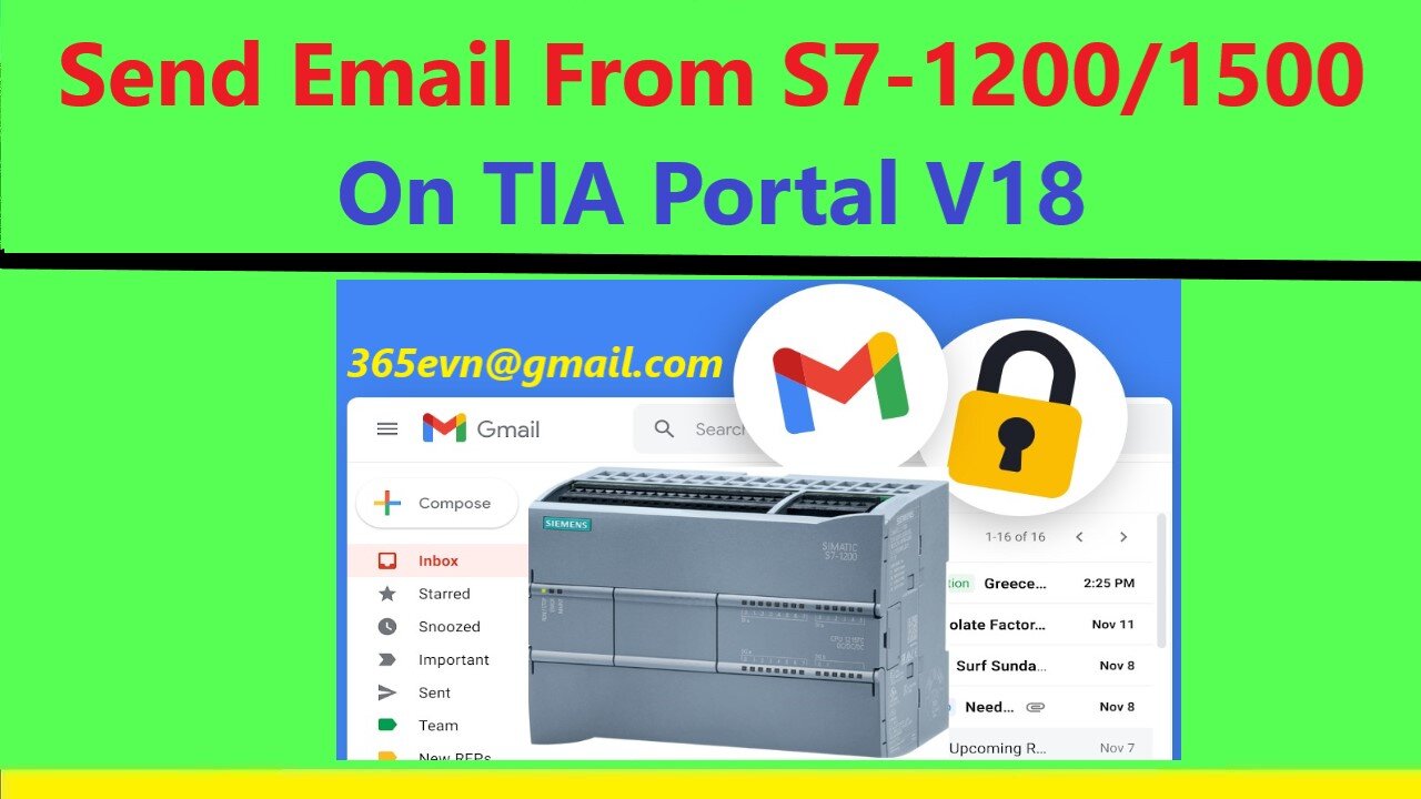 0181 - Send email from S7-1200-s7-1500 on tia portal v18 upd1