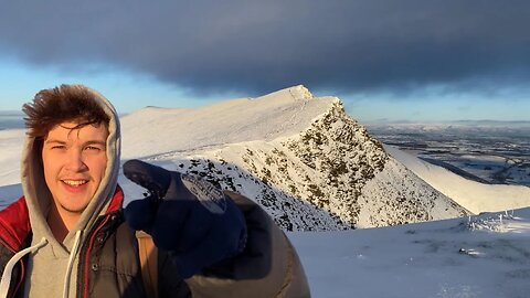 SNOWY SUNSET on top of BLENCATHRA