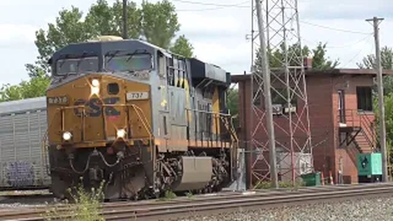 CSX M215 Autorack Train from Fostoria, Ohio July 25, 2022