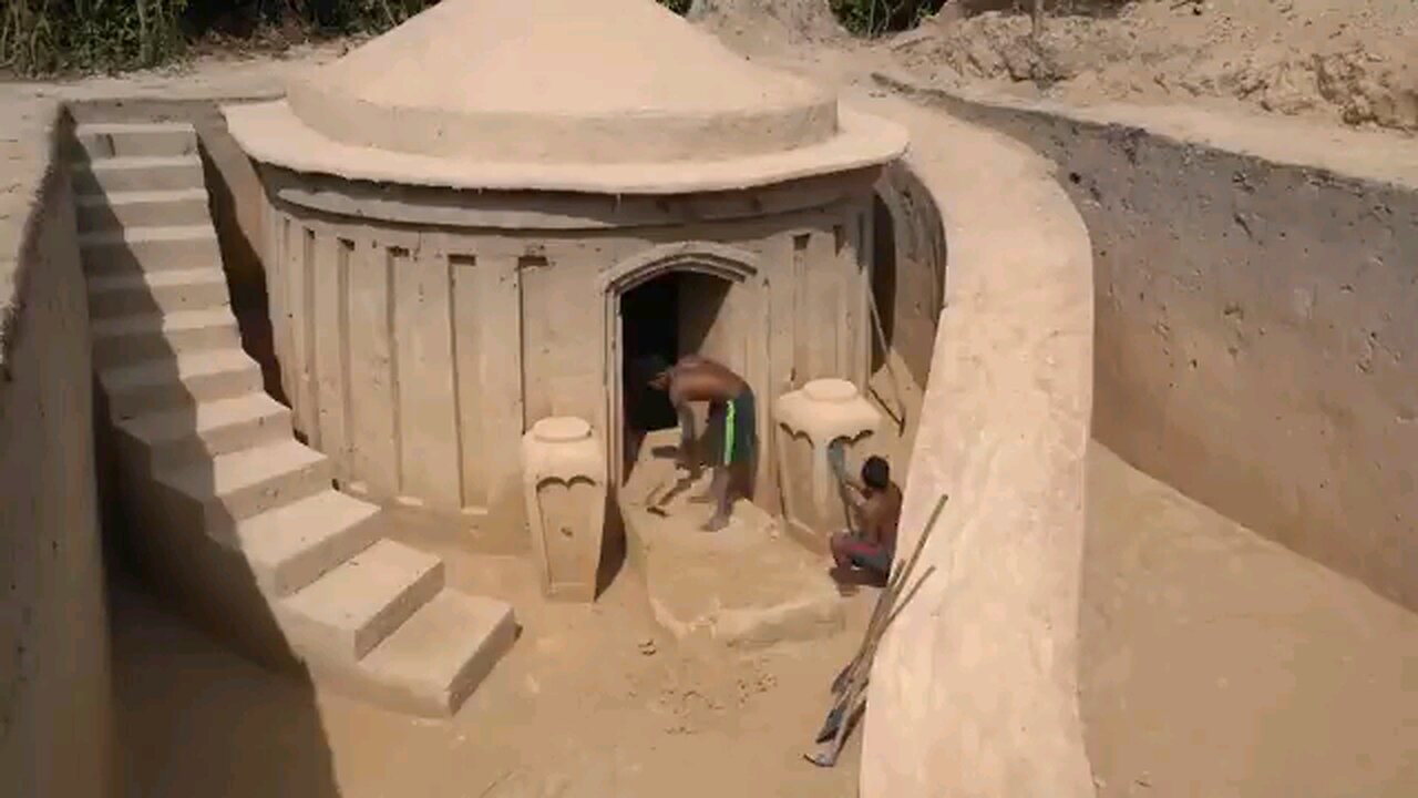 Building Underground House With Swimming Pool 😍