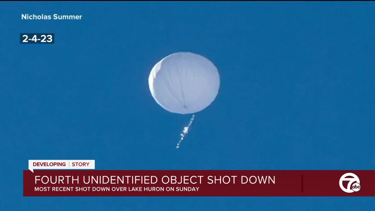 Unidentified Object Shot Down Sunday Over Lake Huron