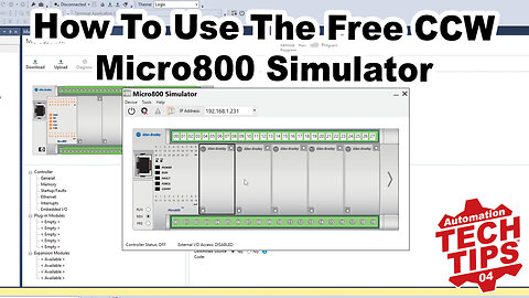 How To Use The CCW Micro800 PLC Simulator