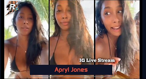 Apryl Jones dancing in bikini on vacation