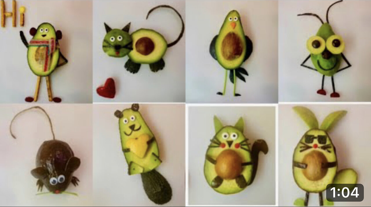 Make simple fruit decoration with avocado/ easy food art #art #craft