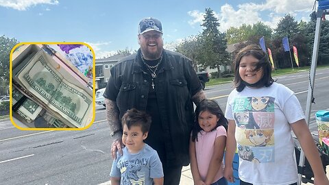 Jelly Roll Surprises Kids Working Lemonade Stand with $700