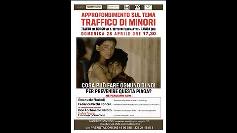 326 - 28/04/2024 - Approfondimento sul tema TRAFFICO DI MINORI ( Relatori )