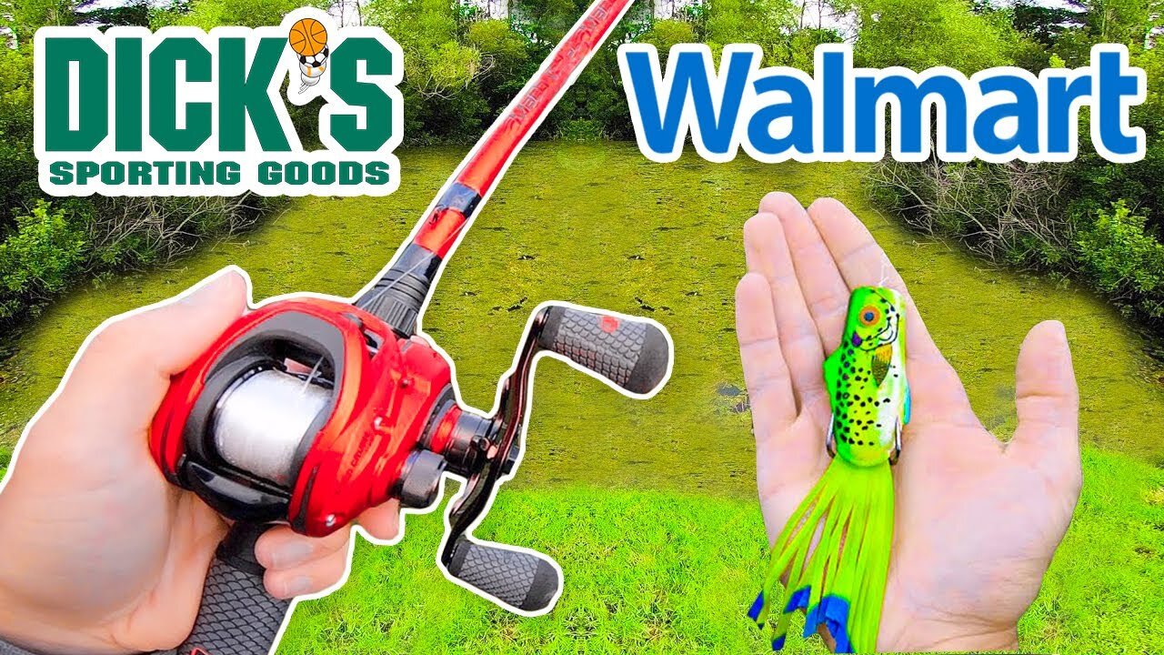 $25 Walmart vs Dick's Sporting Goods Budget Fishing Challenge