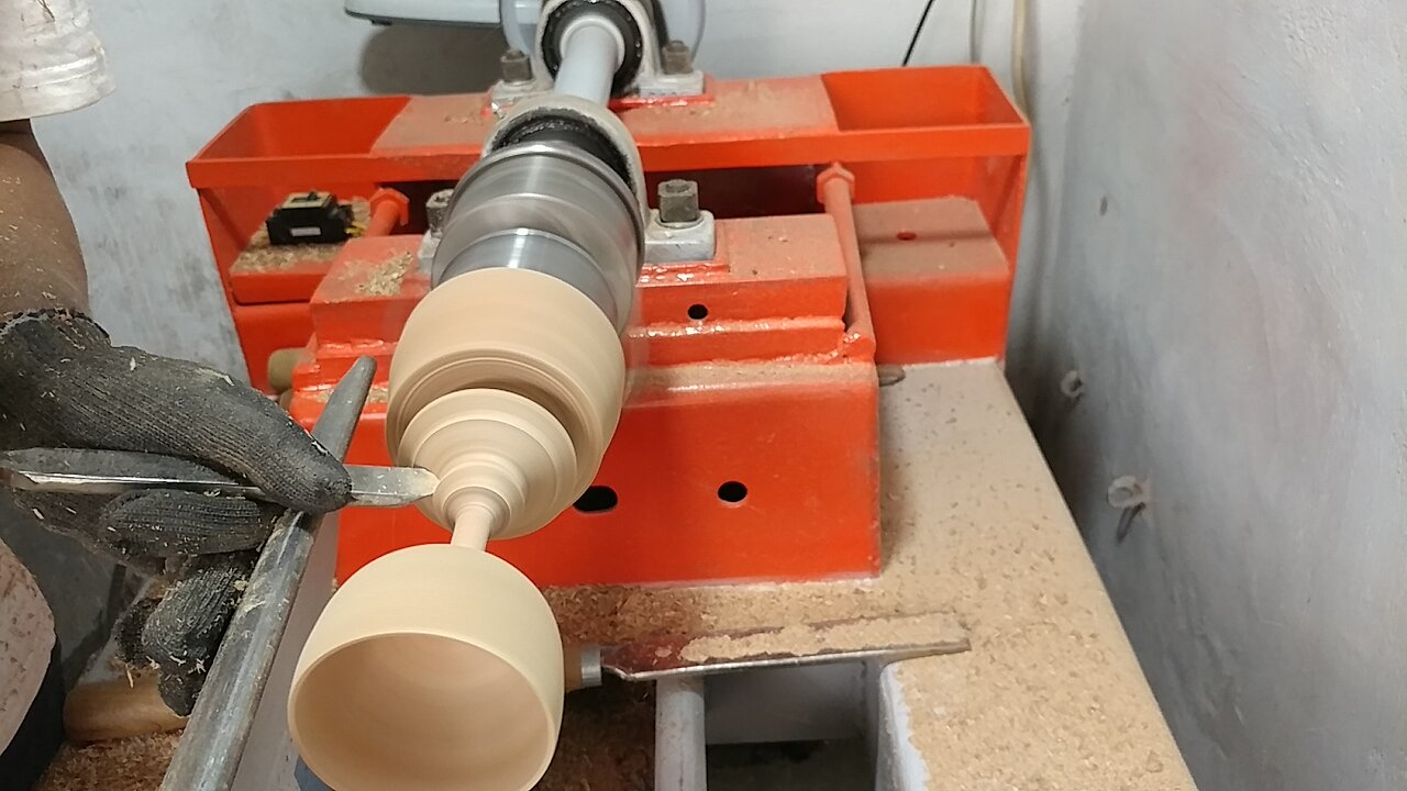 Wooden Goblet Disc Extremely Excellent and with Woodturning - Full sized
