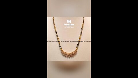 short gold mangalsutra design set #