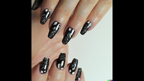 Black Line on Women's Nail 2