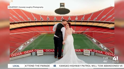 Couple said 'I do' at GEHA Field at Arrowhead Stadium