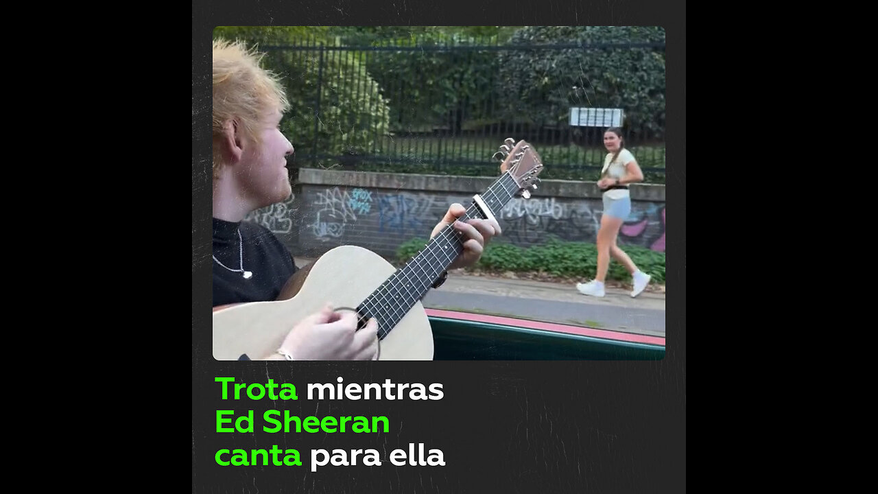 Ed Sheeran cumple una petición y canta a una joven que trotaba