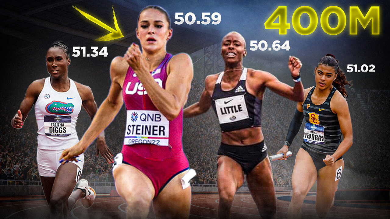 Abby Steiner 400m Beast Mode 50.59s. Little || Yeargin || Diggs || Denton || All PBs.