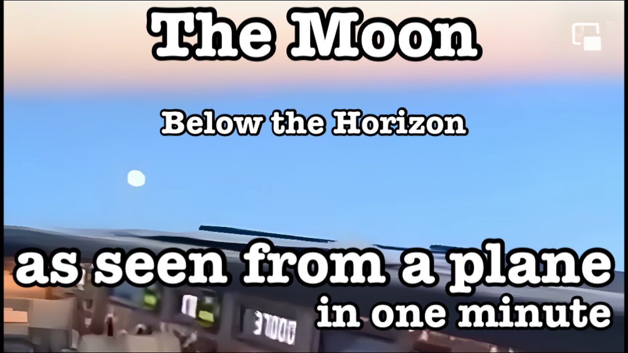 The Moon below the horizon as seen from a plane in one minute