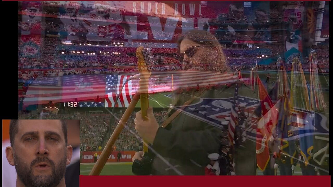 Chris Stapleton brought Nick Sirianni to tears. #SuperBowl #NationalAnthem