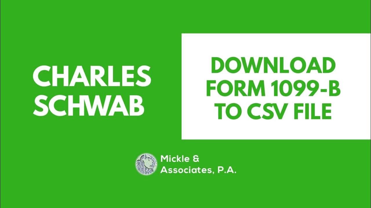 Tax Tips: Export Charles Schwab 1099-B transaction data to CSV for Tax Reporting