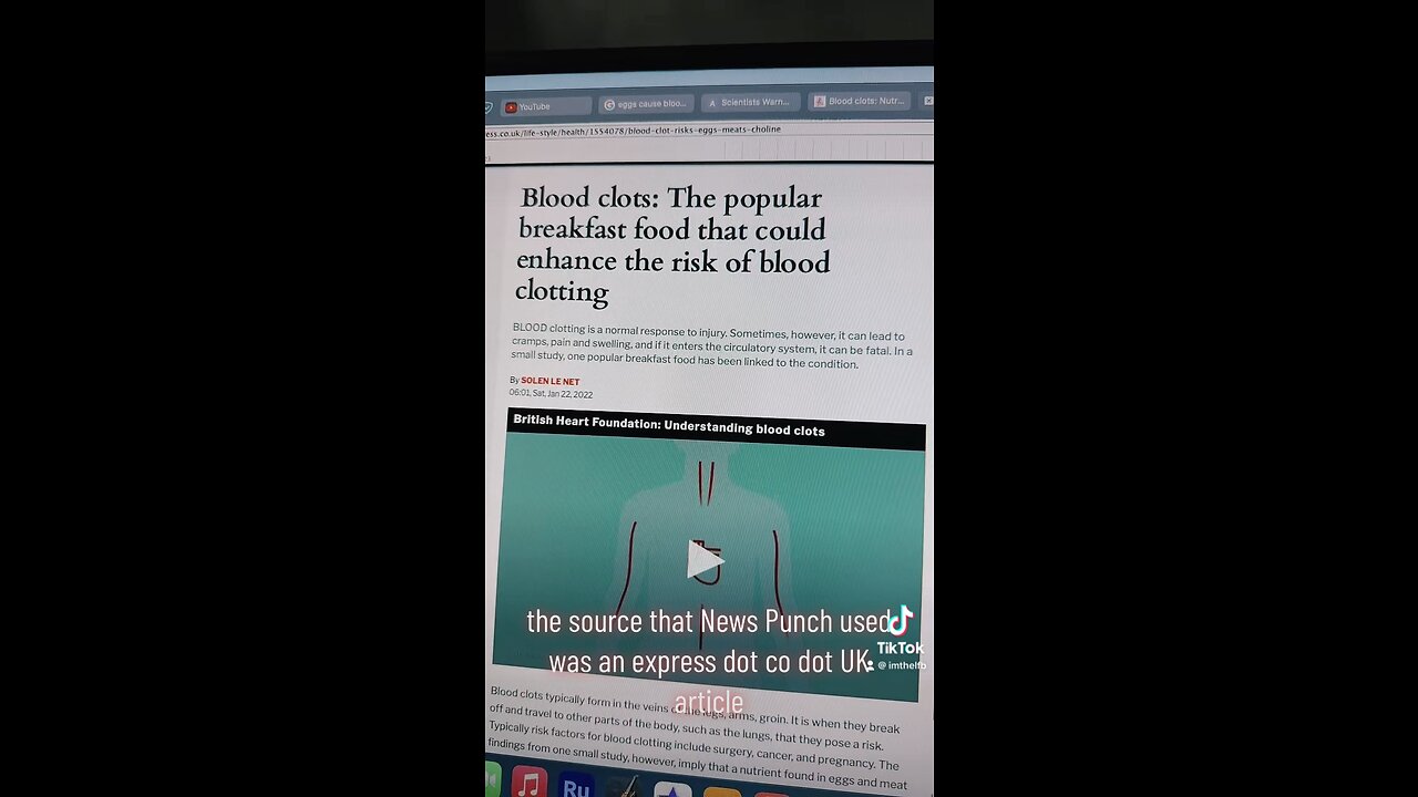 Eggs cause blood clots?!