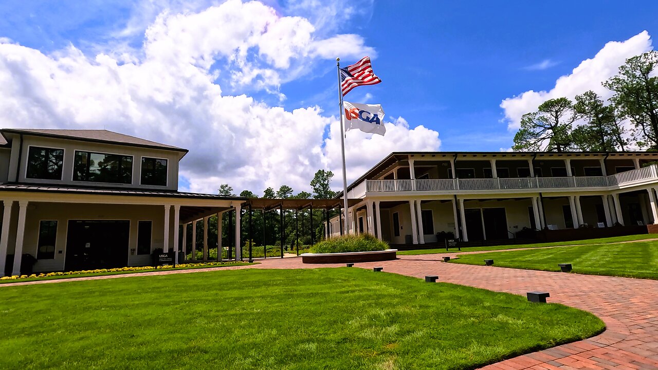 Pinehurst No. 2 Golf Cart Tour (Post US Open) & Village Arboretum - Pinehurst, North Carolina - POV