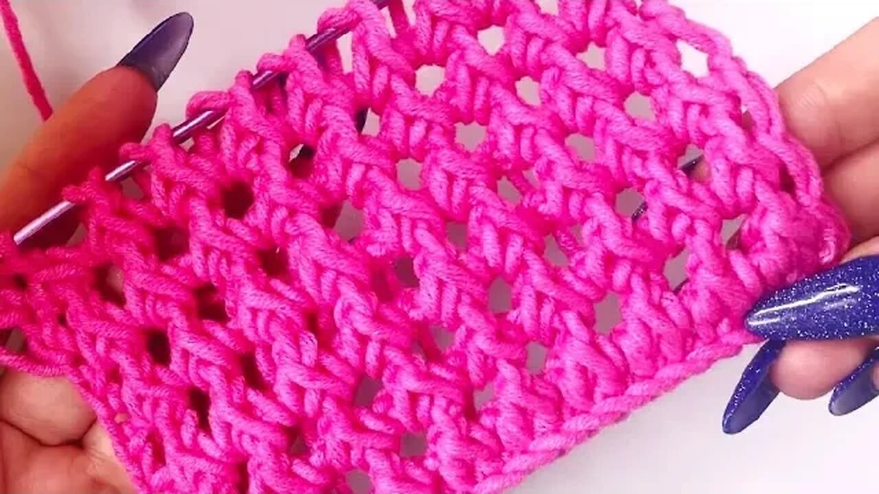 🧶Super Easy Tunisian Crochet Baby Blanket For Beginners