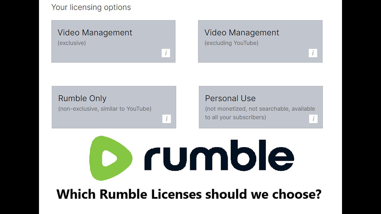 Rumble Tutorial: Which Rumble License that you need to select to get high revenue and payout?