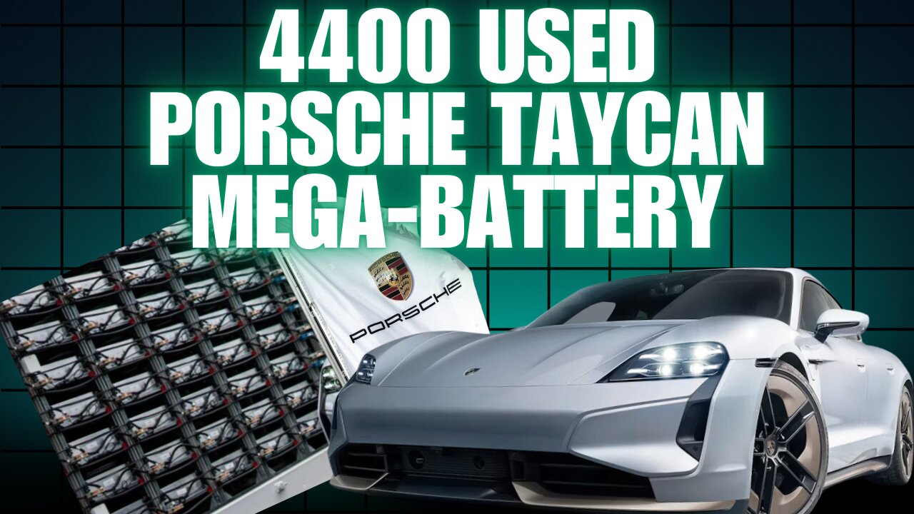 Porsche builds a MEGA battery with 4400 Used Taycan battery packs