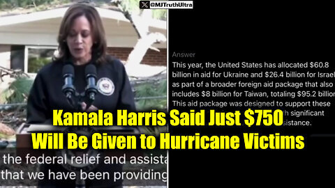 Kamala Harris Said Just $750 Will Be Given to Hurricane Victims