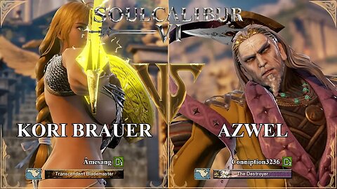 SoulCalibur VI — Amesang (Kori Brauer) VS Conniption3236 (Azwel) | Xbox Series X Ranked