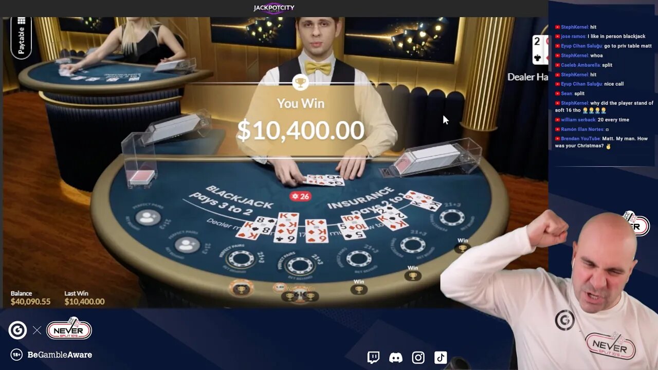 $40,000 Boxing Day Live Blackjack - Coffee and Blackjack Dec 26