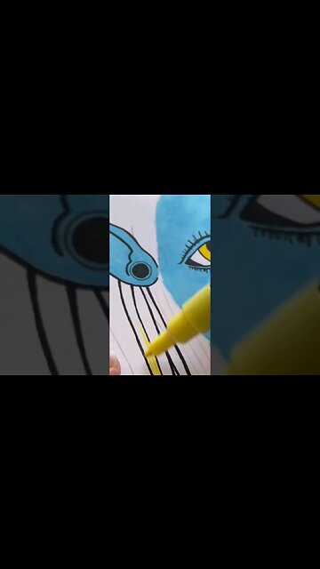 Drawing Avatar 2 😲 Surprised with Posca Marker The Way Of Water @tvasart #shorts #viral #art