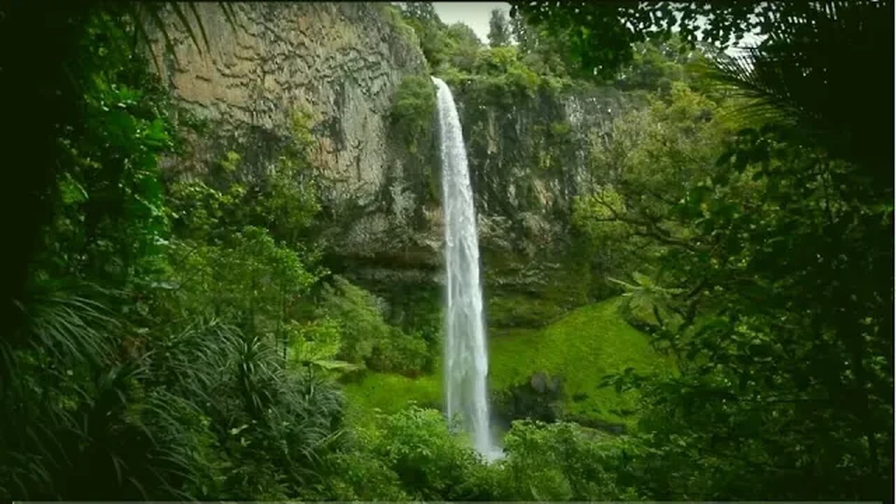 Sleep peacefully to the sound of a waterfall