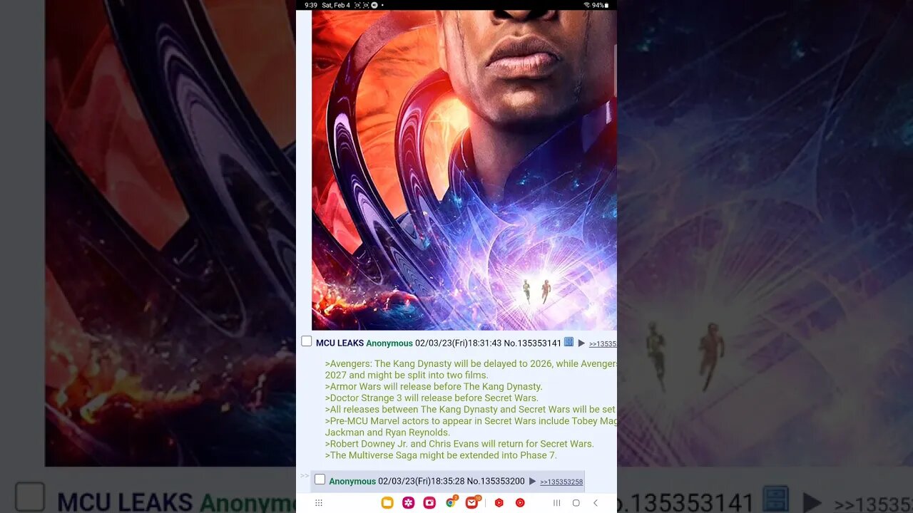 mcu leaks Kang dynasty and secret wars delays leaked