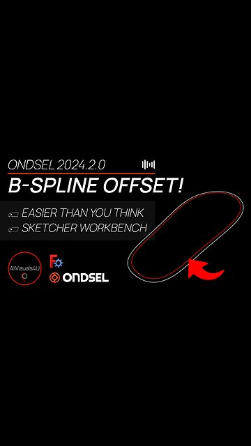 ⚡ Ondsel Tutorial - FreeCAD B Spline - FreeCAD Sketcher - Ondsel FreeCAD Offset Sketch | #Shorts