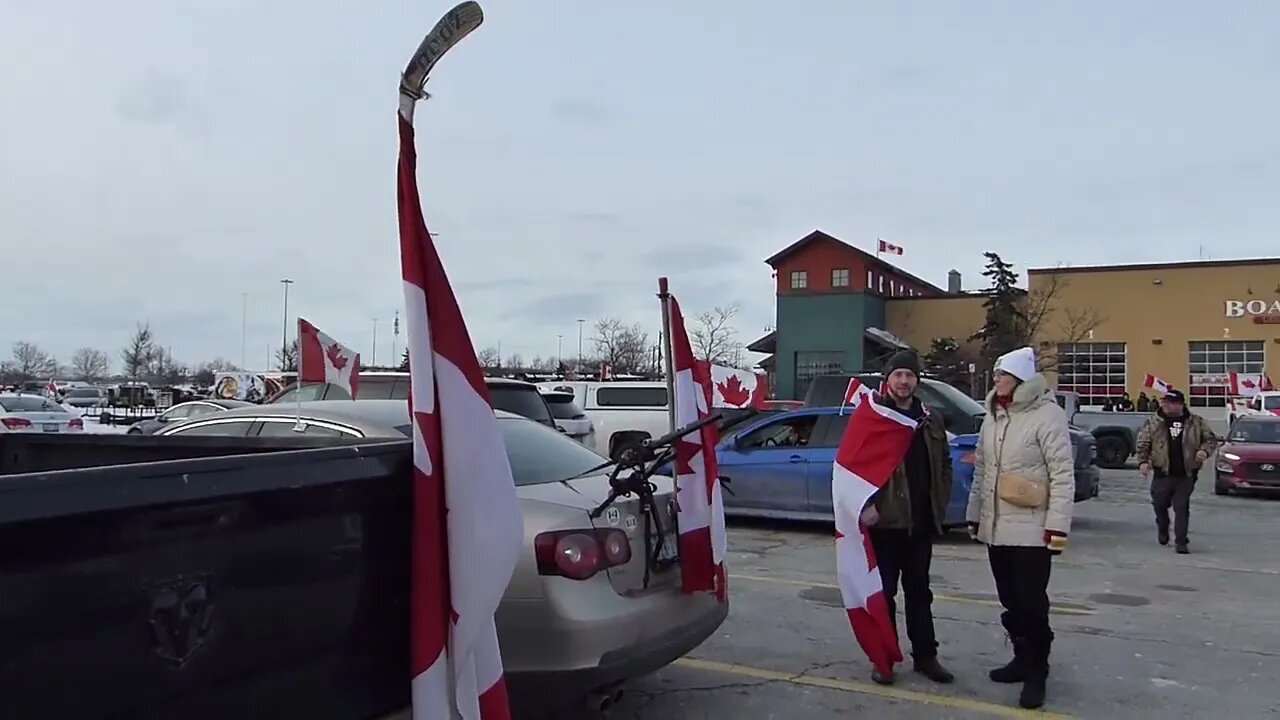 CANADA: Vaughan Mills, Ontario, January 28 2023 convoy to Vaughan Mills Video from Laszlo TOTH...