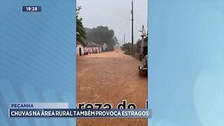 Peçanha: Chuvas na Área Rural também Provoca Estragos.