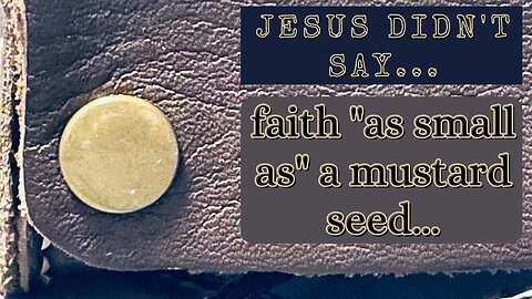 Jesus never said...