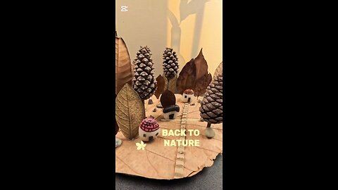 Pine,Clay & Leaf art so satisfying & easy DIY
