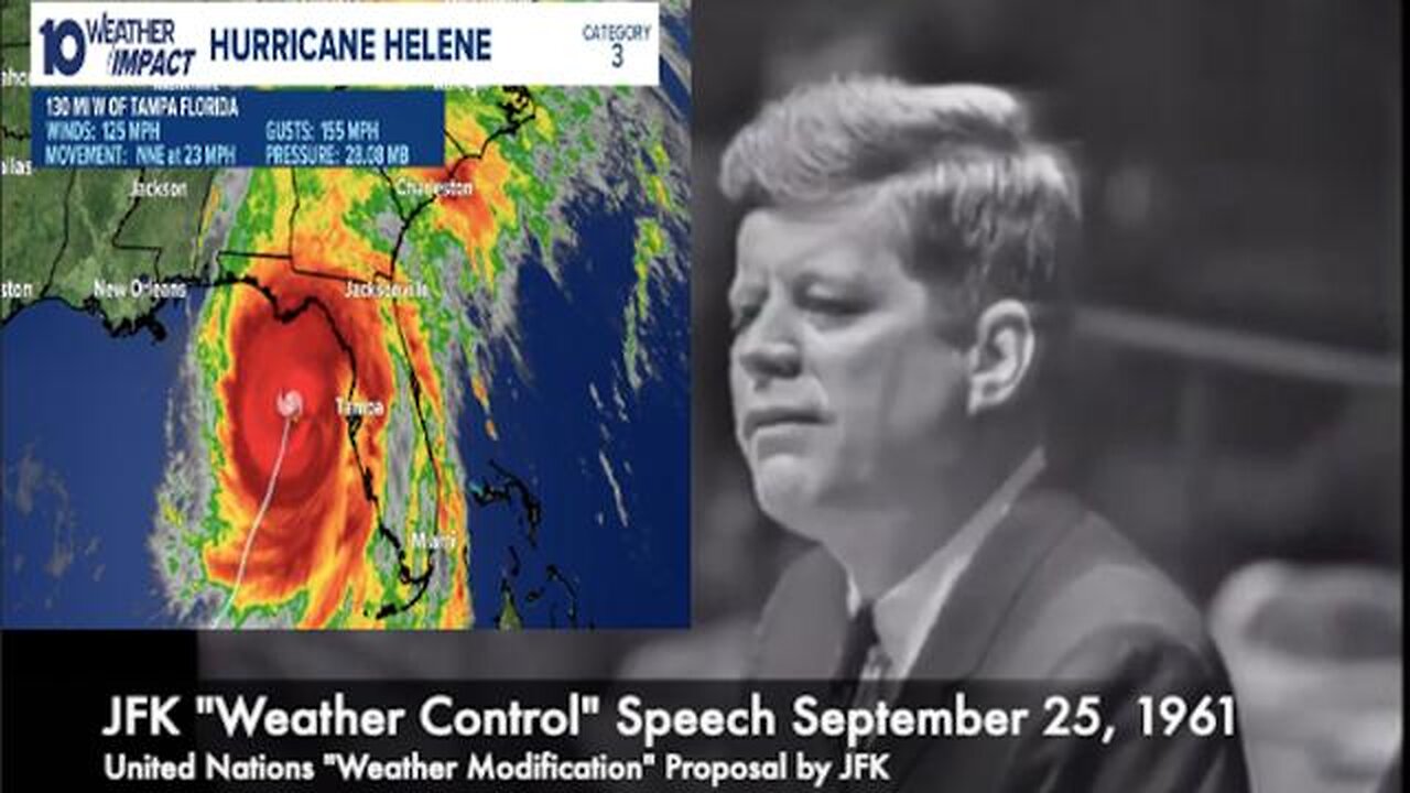 Hurricane Helene Forms On JFK "Weather Control" Speech Anniversary September 25th, 1961 (HAARP DEWS)