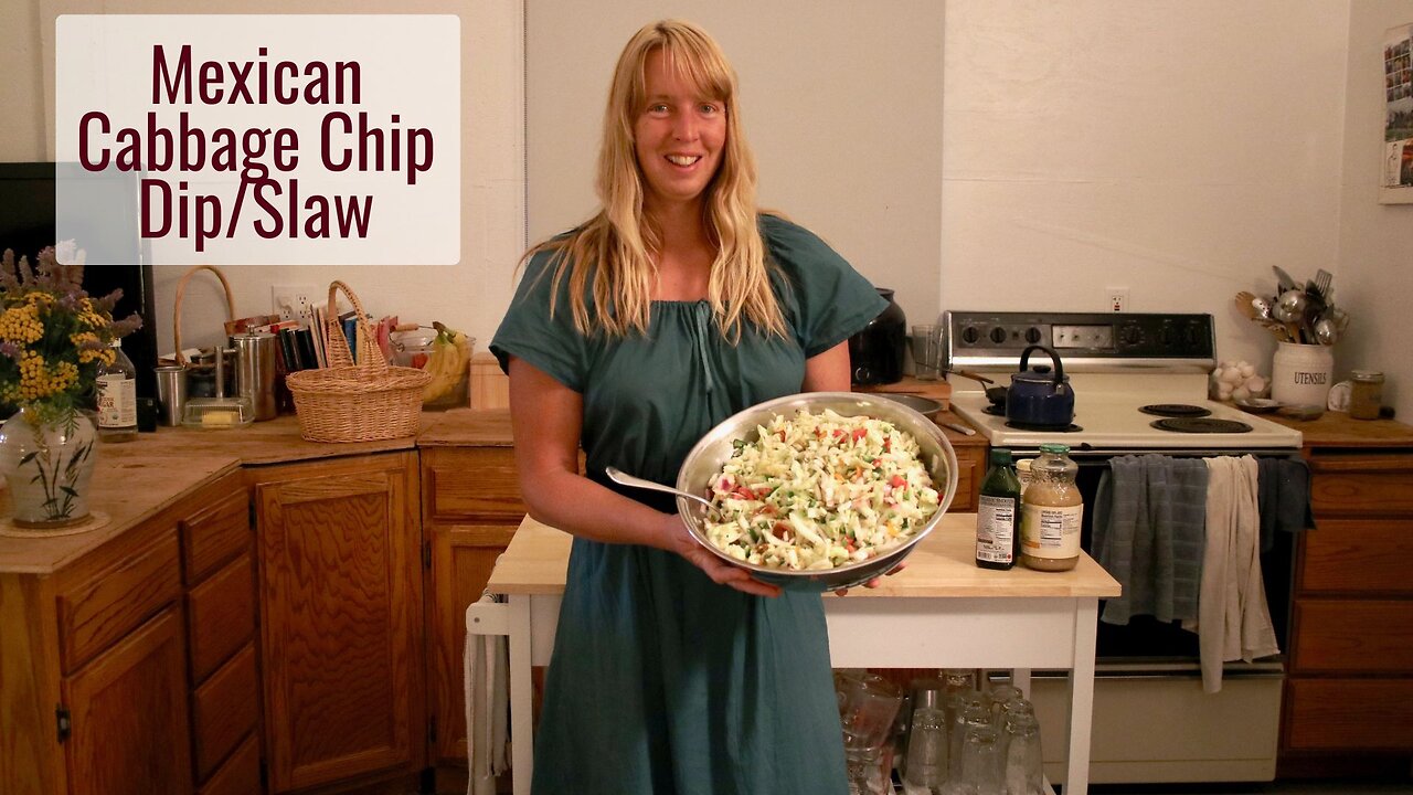 Mexican Style Cabbage Chip Dip/Slaw - Fresh From the Garden Cooking!