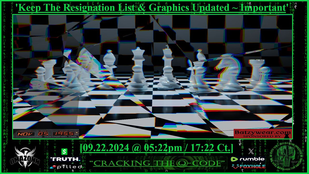 "CRACKING THE Q-CODE" - 'Keep The Resignation List & Graphics Updated ~ Important'